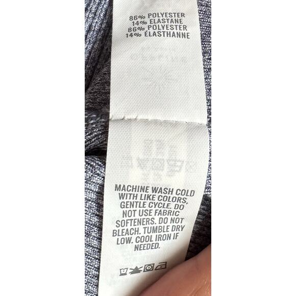 Offline by Aerie Crop Top Women's Gray Solid Mock Neck Long Sleeve Size L - Picture 7 of 7